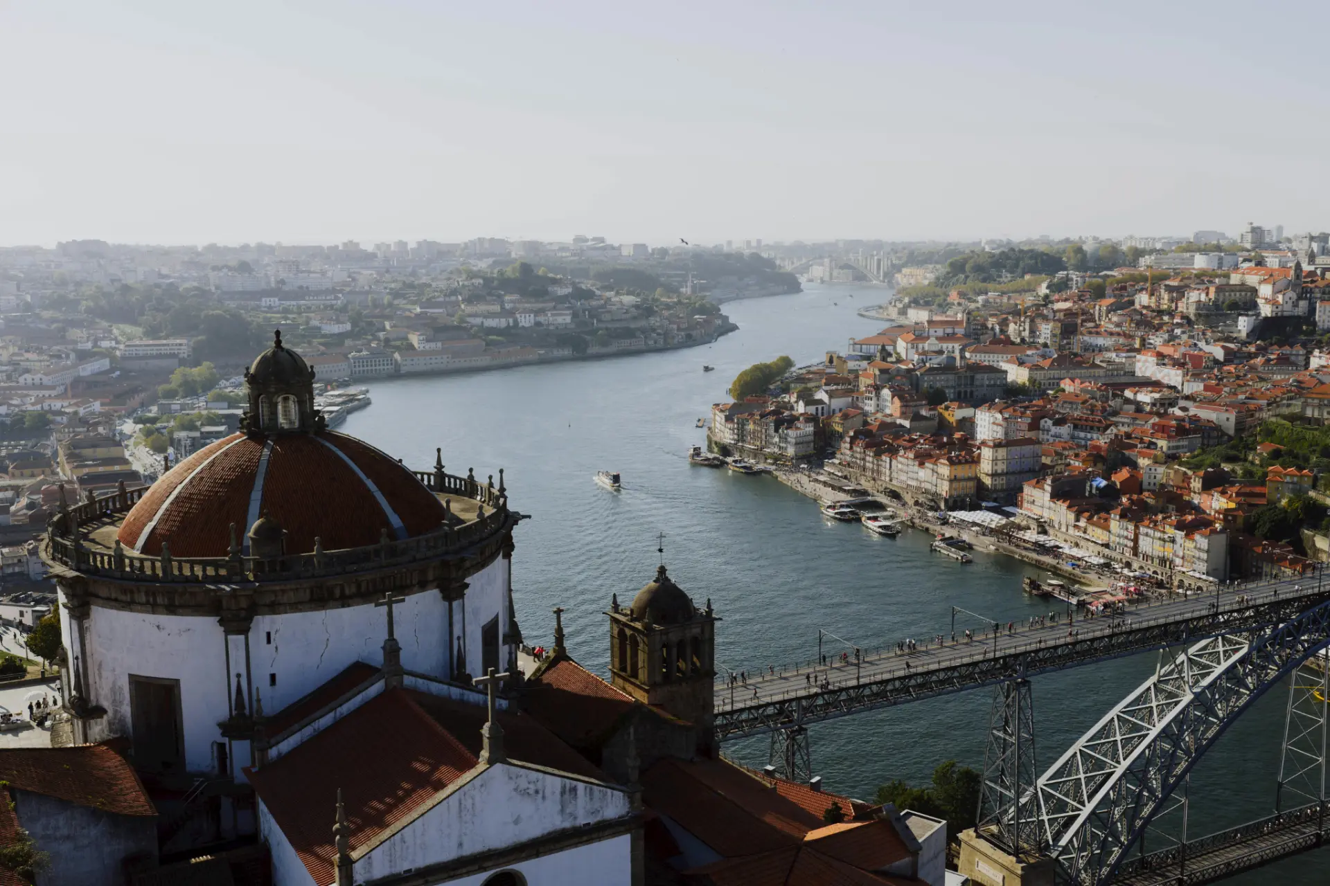 Porto and the Douro river with the Dom Luís I bridge